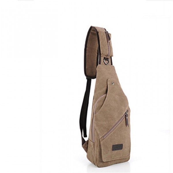 Korean Version Of Casual Men's Chest Pack Male Sports Bag Canvas Small Satchel Multifunction Outdoor