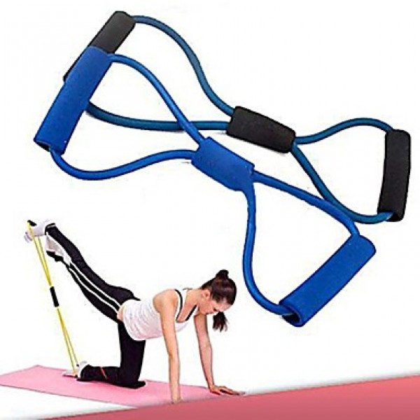 Training Resistance Bands Rope Tube Workout Exerci...