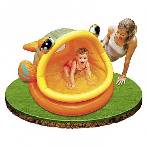 Lazy Fish Inflatable Baby Pool, 49