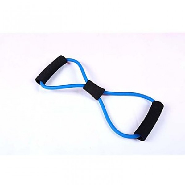 Training Resistance Bands Rope Tube Workout Exercise for Yoga 8 Type Fashion Body Fitness (Random Color)